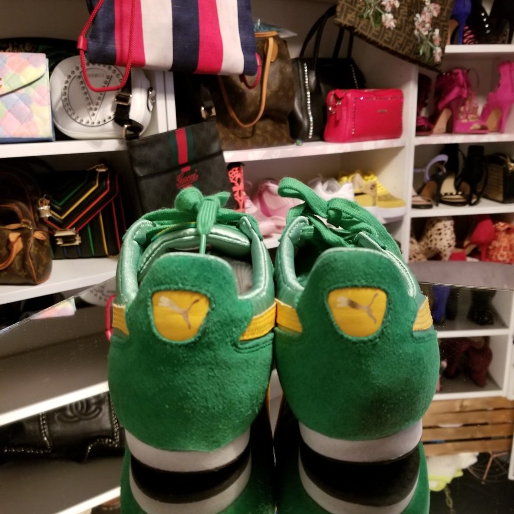 Puma Green and Yellow Women's Sneakers - Picture 3 of 3